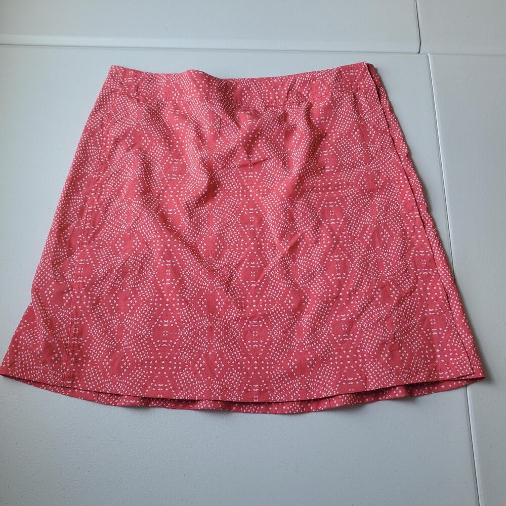 RipSkirt Hawaii Skirt Womens Large Pink Geometric A-Line Stretch Pull On